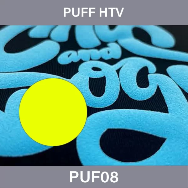 Fluorescent Yellow PUFF Heat Transfer Vinyl –  PUFF Heat Transfer Vinyl PUF08