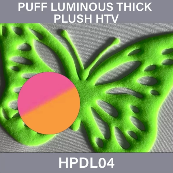 PUFF Grow in Dark Thick Plush HTV –  PUFF Luminous Thick Plush Heat Transfer Vinyl HPDL04