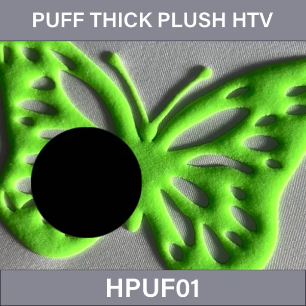 Black PUFF Thick Plush HTV –  PUFF Thick Plush Heat Transfer Vinyl HPUF01